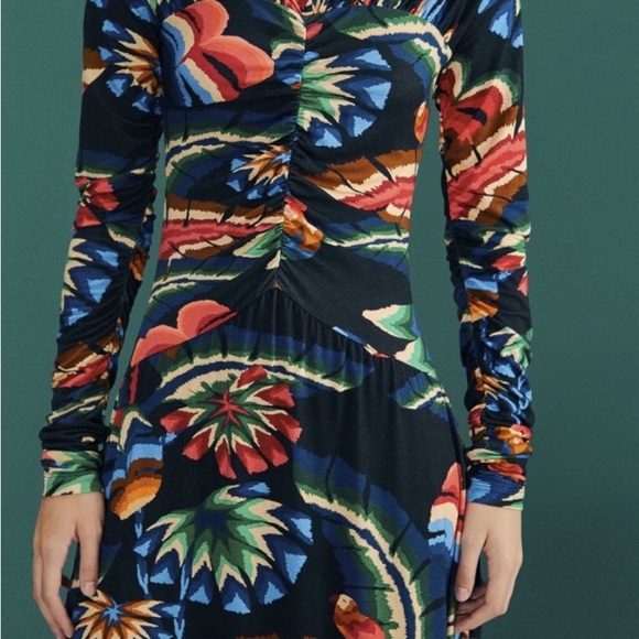 chevron forest black jersey dress - Picture 3 of 6